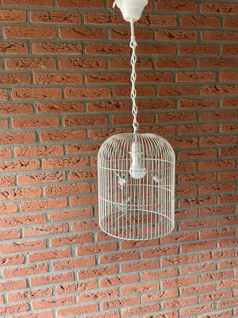 Leuke lamp met vogeltjes., Ophalen, Gebruikt, Metaal, Minder dan 50 cm