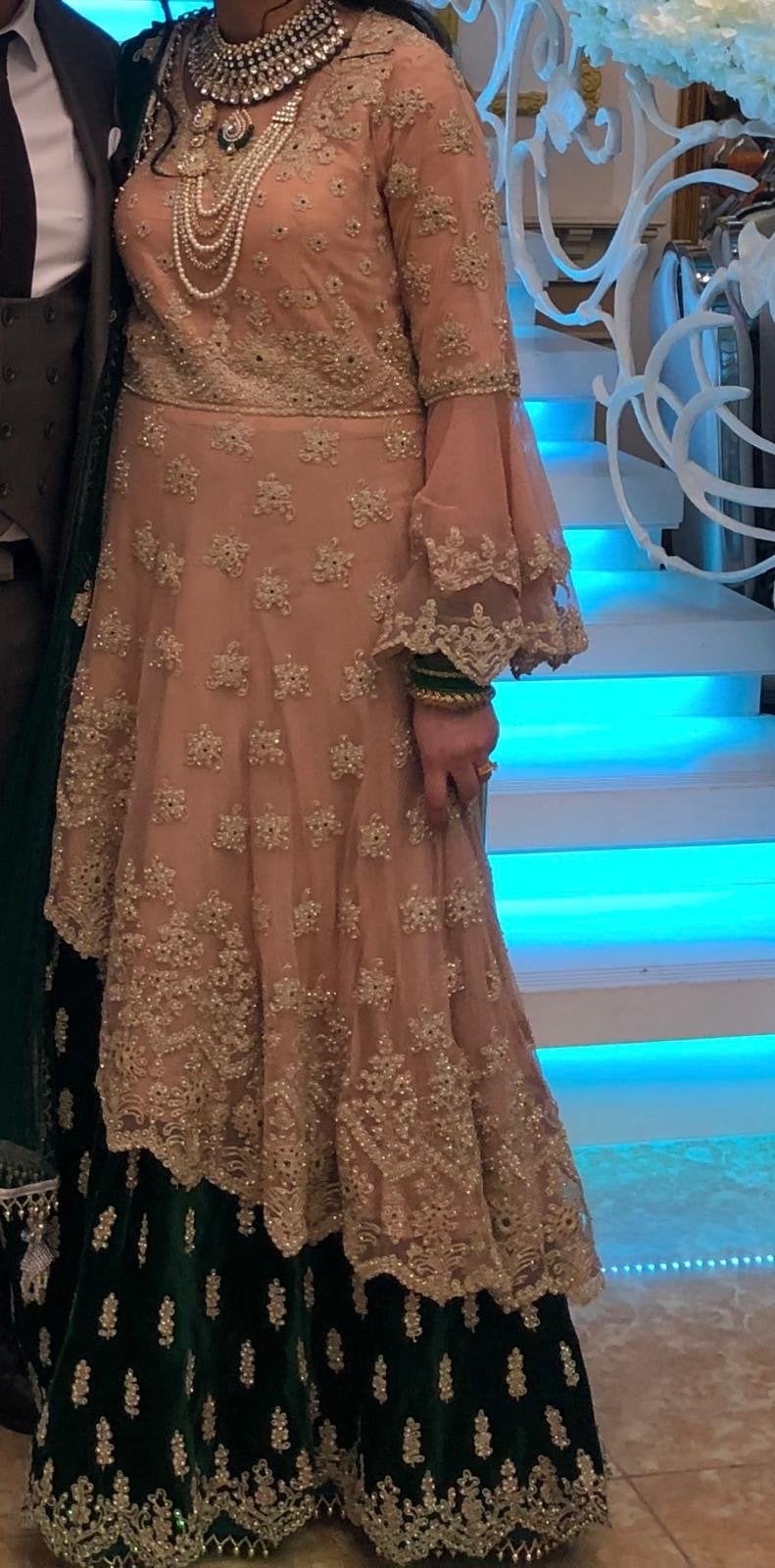 Lehenga | galajurk | punjabi | hennajurk | 38/40, Maat 38/40 (M), Galajurk, Zo goed als nieuw, Meerkleurig