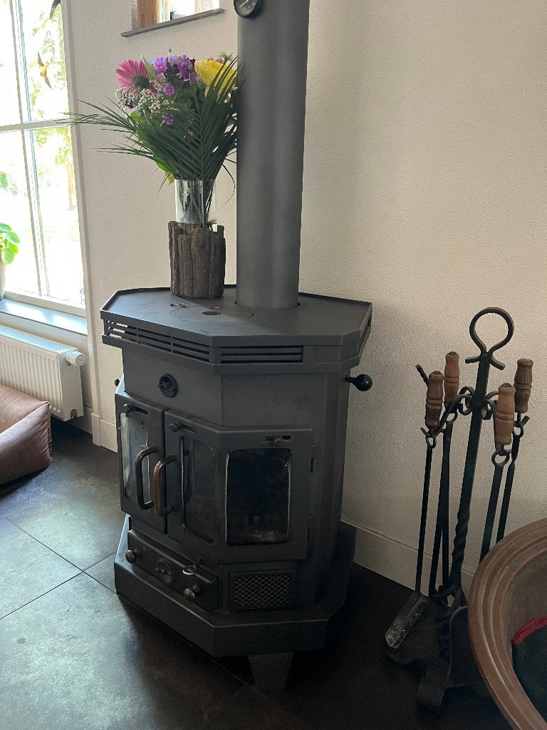 Barbas Rosolo 9 kw, houtkachel, Huis en Inrichting, Ophalen, Gebruikt, Houtkachel, Vrijstaand