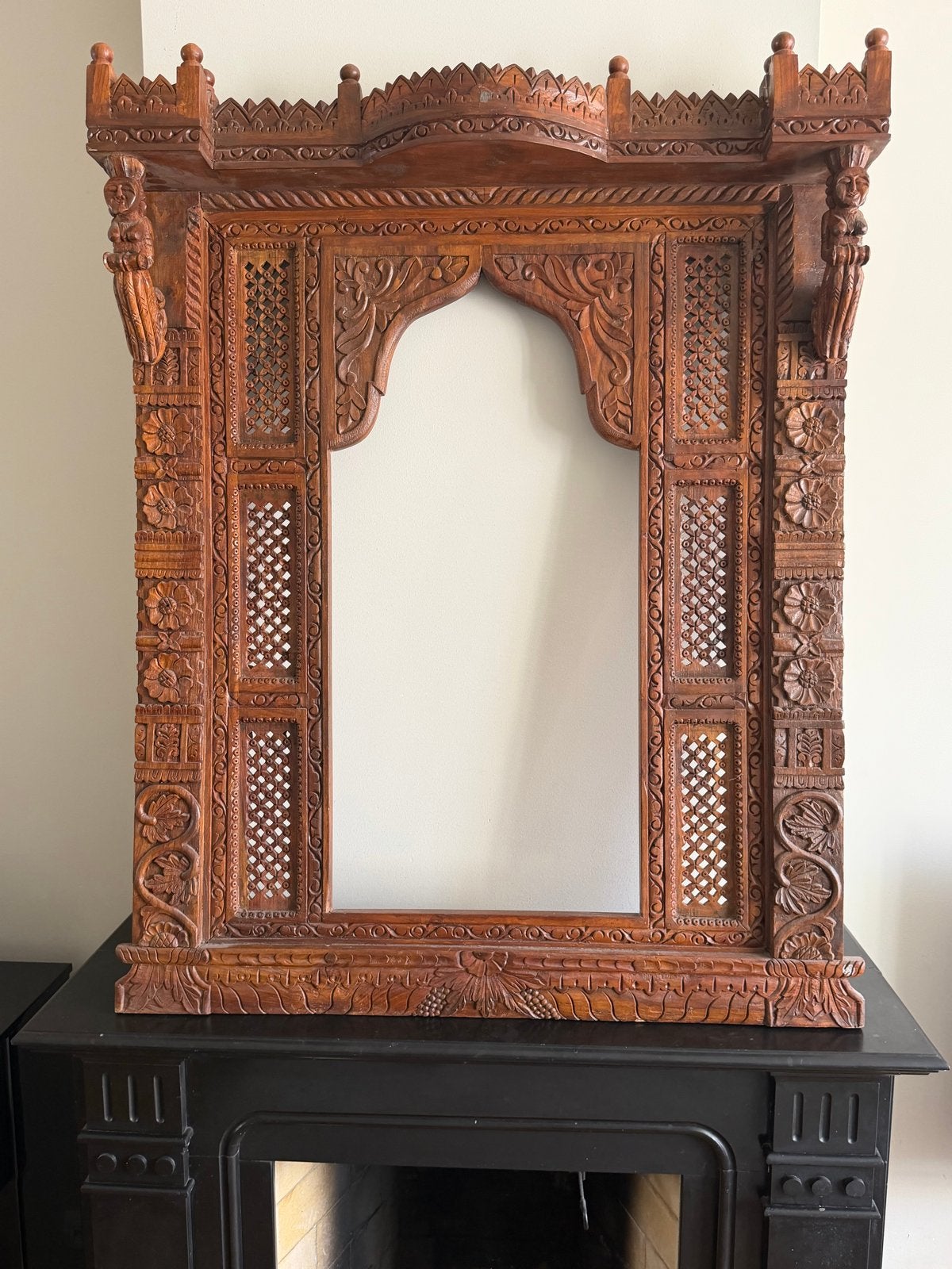 Prachtig handgesneden Indiaas houten frame – Jharokha, Ophalen of Verzenden