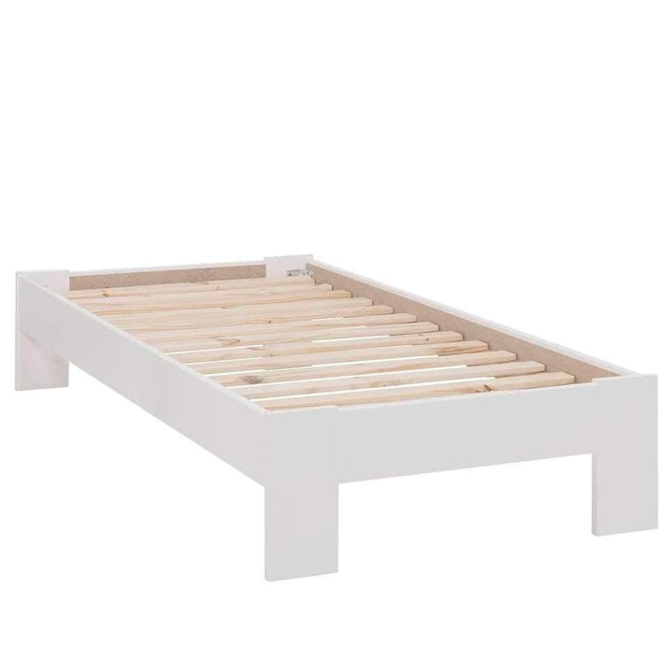 1-persoonsbed Sydney - wit - 90x200 cm twv € 150,00, Huis en Inrichting, Ophalen, Gebruikt, 90 cm, Eenpersoons