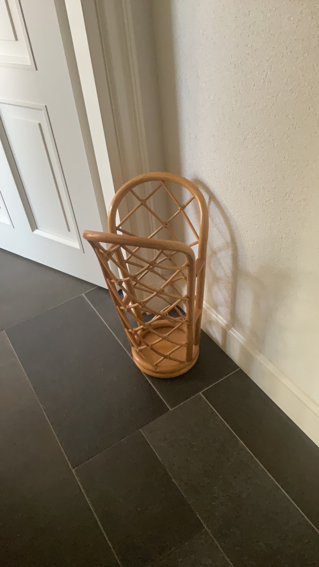 Vintage rotan / Bamboe Paraplu bak, Verzenden, Zo goed als nieuw