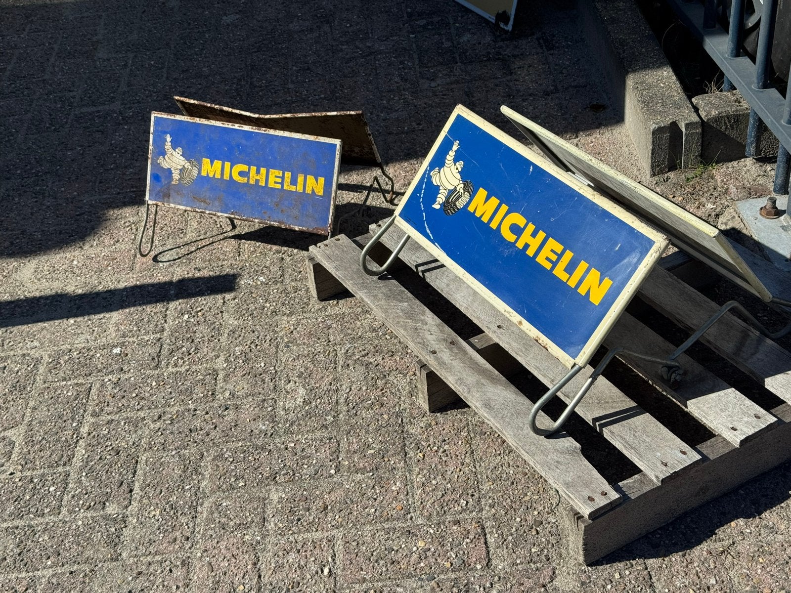 MICHELIN Banden Reclame standaard XL, Reclamebord, Gebruikt, ., Ophalen of Verzenden
