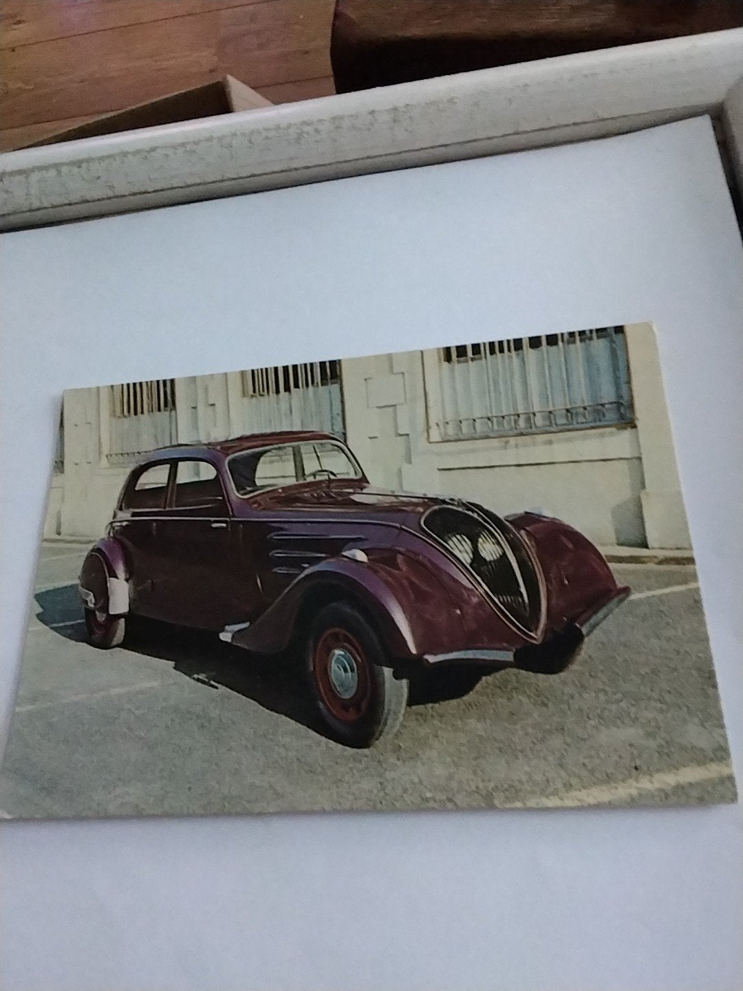 AUTO Vintage Ansichtkaart Peugeot 402 (1938), Ophalen of Verzenden