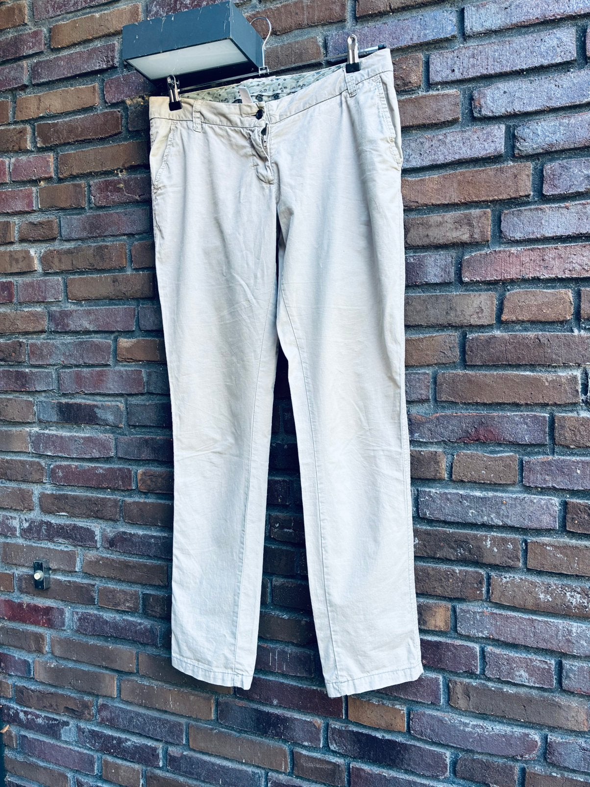 By-Bar broek, smalle pijp, licht grijs, steekzakken, Maat 38/40 (M), Ophalen of Verzenden, Zo goed als nieuw, Grijs