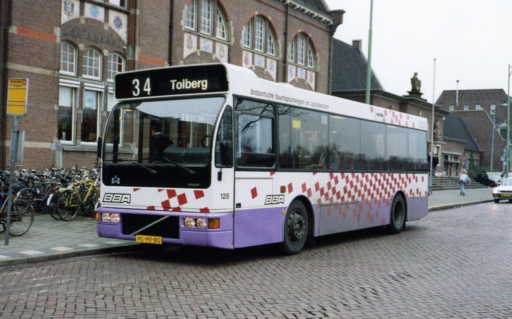BBA Busfoto  128 roosendaal 7-2-1993, Verzenden, 1980 tot heden, Noord-Brabant