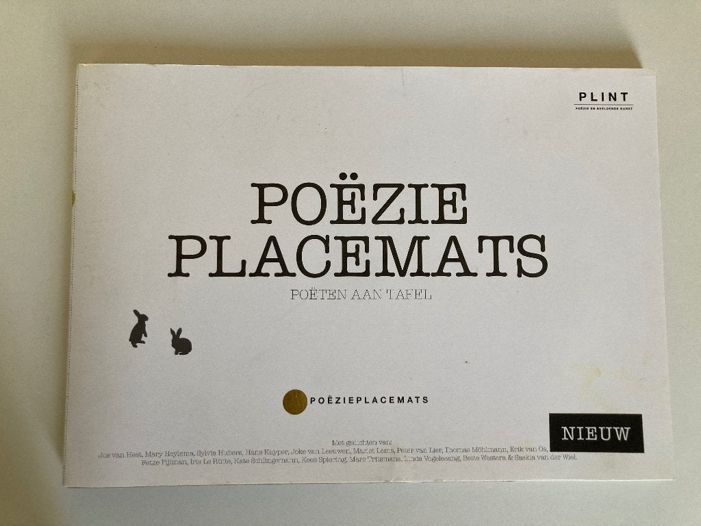 POËZIE PLACEMATS "PLINT " 19 STUKS, Antiek en Kunst, Ophalen of Verzenden