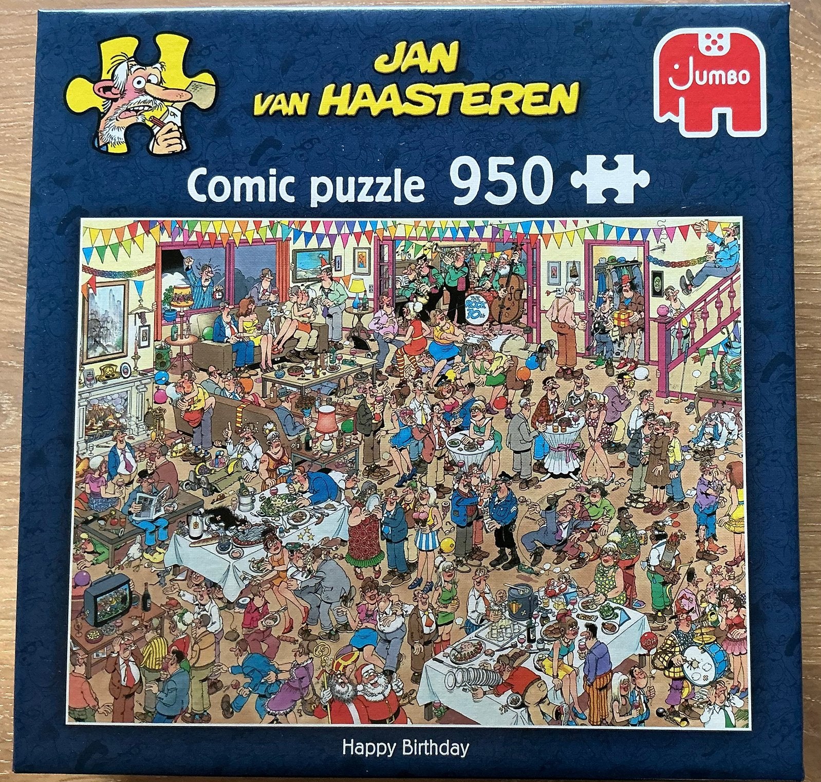 Jan van Haasteren  puzzel Happy Birthday 950 stukjes, Hobby en Vrije tijd, Denksport en Puzzels, Ophalen of Verzenden, 500 t/m 1500 stukjes