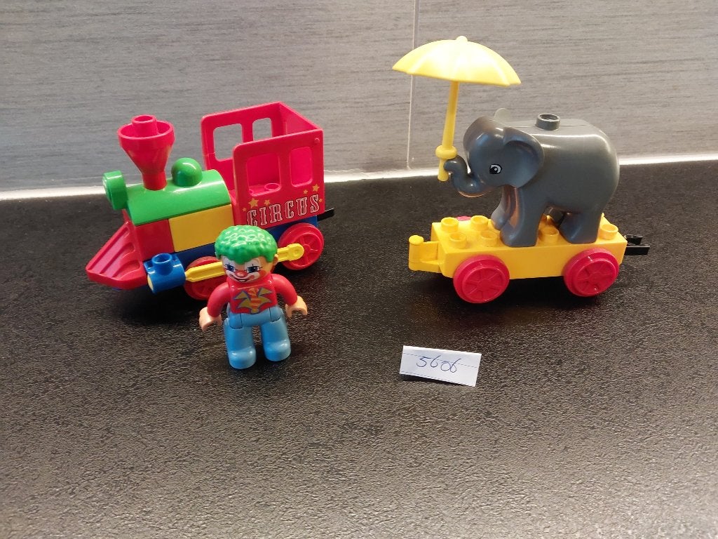 Duplo 5606 Clown met trein, Kinderen en Baby's, Gebruikt, Overige thema's, Compleet, Ophalen of Verzenden