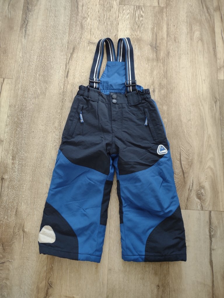 Mooie blauwe skibroek met bretels H&M, 104. Wintersportbroek, Broek, H&M, Ophalen of Verzenden, Onb