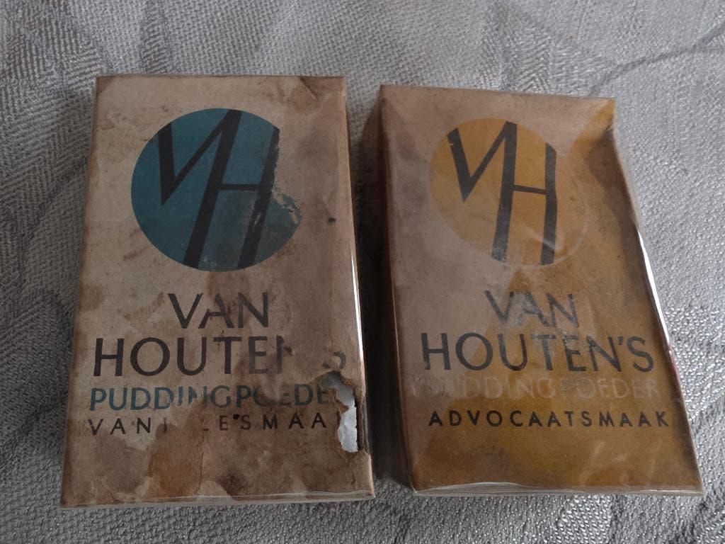 Van Houten Puddingpoeder, Ophalen of Verzenden, Gebruikt, Verpakking