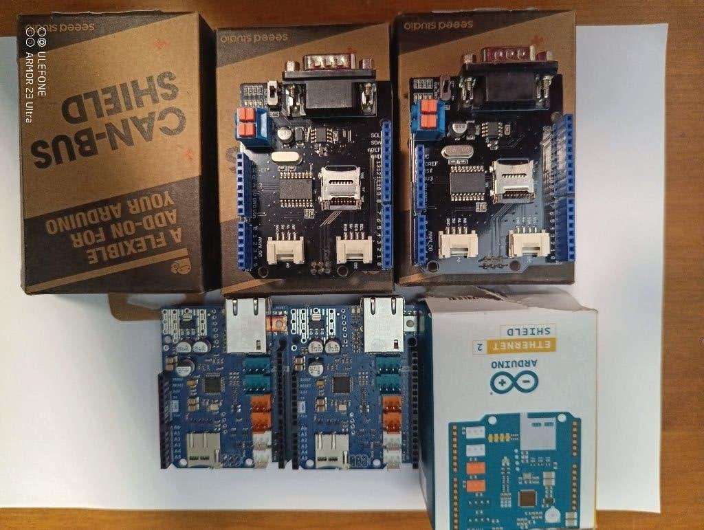 Arduino canbus modbus/ethernet shields met Sd card slot, Hobby en Vrije tijd, Ophalen of Verzenden, Nieuw