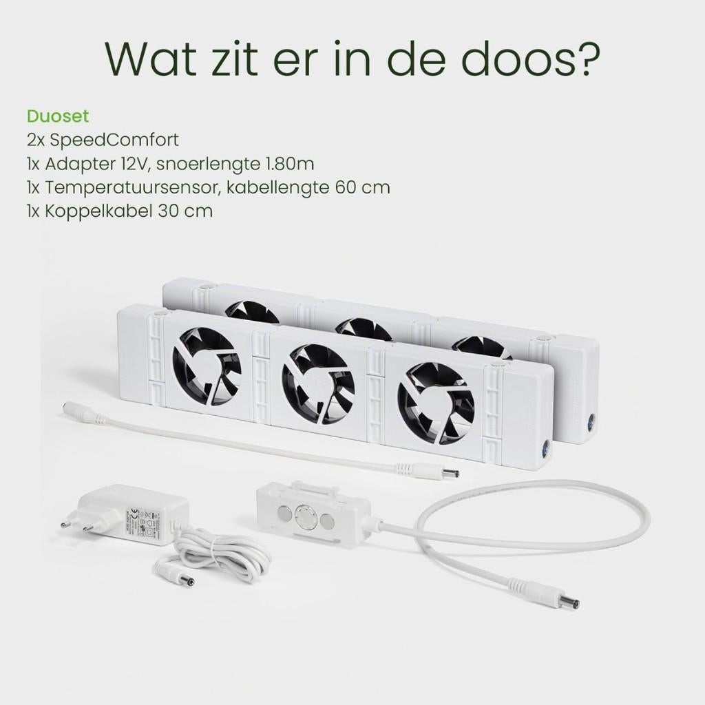 SpeedComfort Radiator Ventilator Duo Set, Minder dan 30 cm, Radiator, Minder dan 60 cm, Ophalen of Verzenden