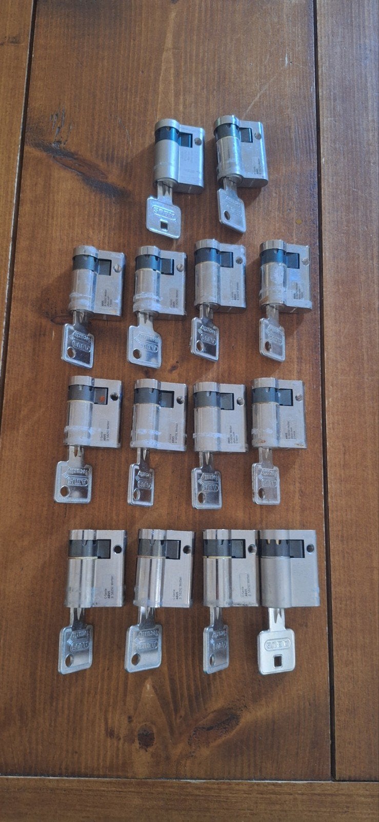 14x set ABUS Deursloten met Sleutels - halve cilinder 4 cm, Doe-het-zelf en Verbouw, Hang- en Sluitwerk, Ophalen of Verzenden