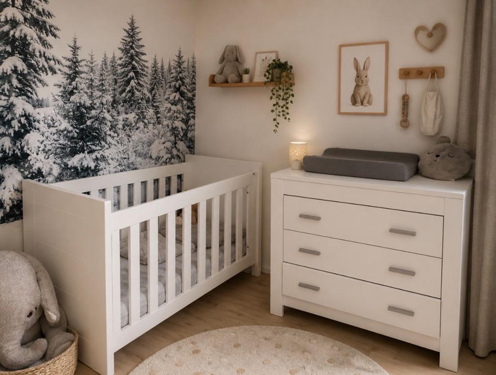 Bopita Babykamer: Ledikant (incl. matras) + Commode, Kinderen en Baby's, Kinderkamer | Complete kinderkamers, Ophalen, Gebruikt
