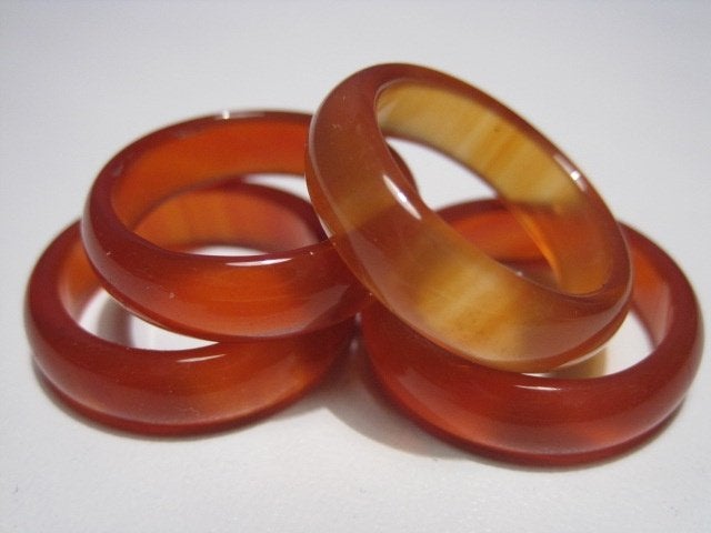 rin. Sublieme ring edelsteen CARNEOOL (17.5mm), Sieraden, Tassen en Uiterlijk, Overige materialen, Verzenden, Nieuw, Oranje
