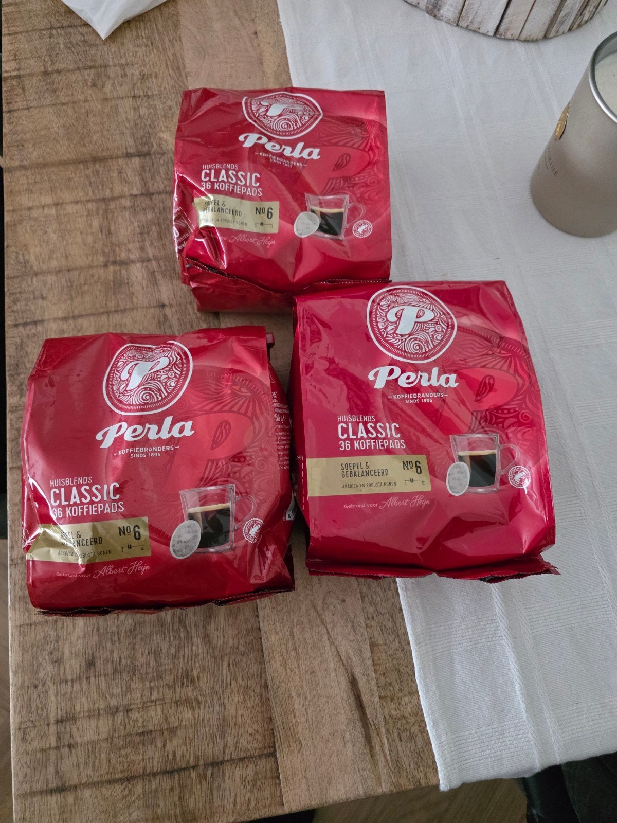 Perla Classic Koffiepads - 3x 36 stuks, Ophalen of Verzenden