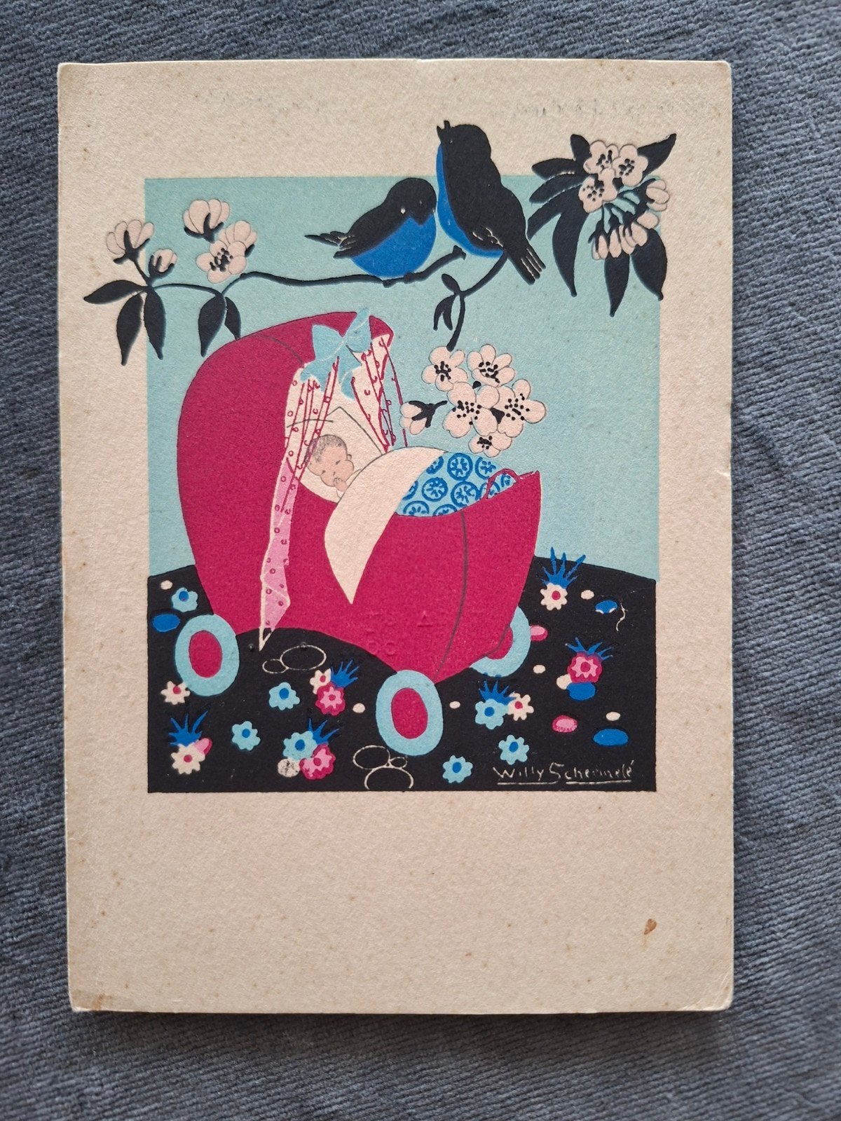 Kaart, geen echte ansichtkaart of blanco, Willy Schermelé, Verzenden, 1940 tot 1960, Kinderen