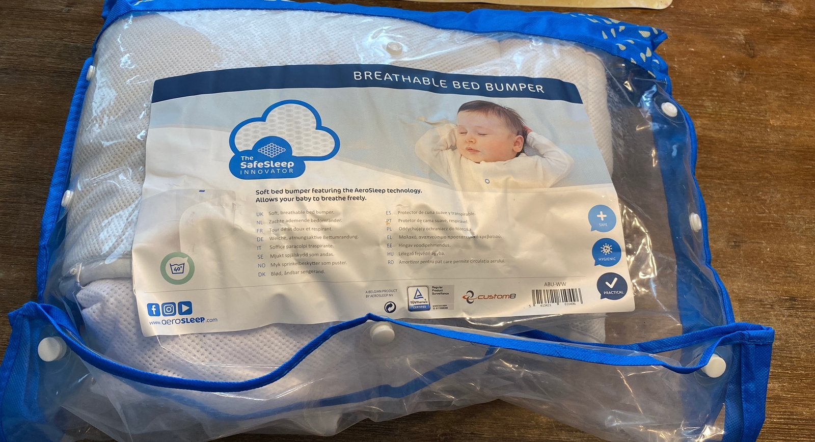 Aerosleep safesleep bedomrander + matrastopper, Kinderen en Baby's, Ophalen of Verzenden, Zo goed als nieuw, Ledikant