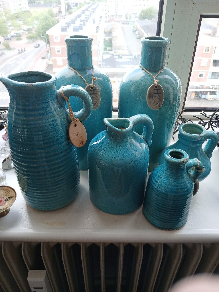 Turquoise kruikjes, Antiek en Kunst, Ophalen