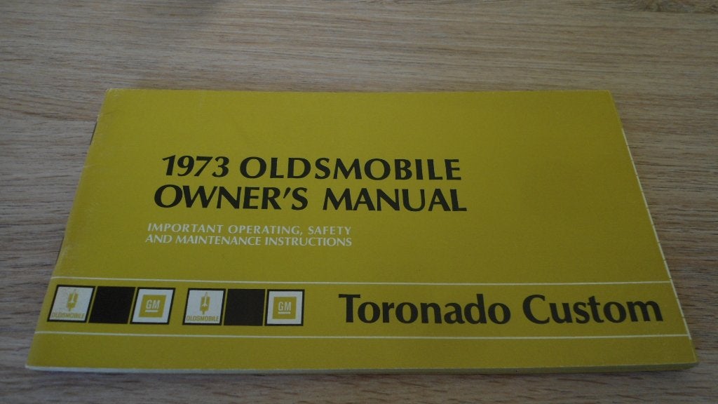 1973 Oldsmobile Toronado. First edition Owner's Manual., Ophalen of Verzenden