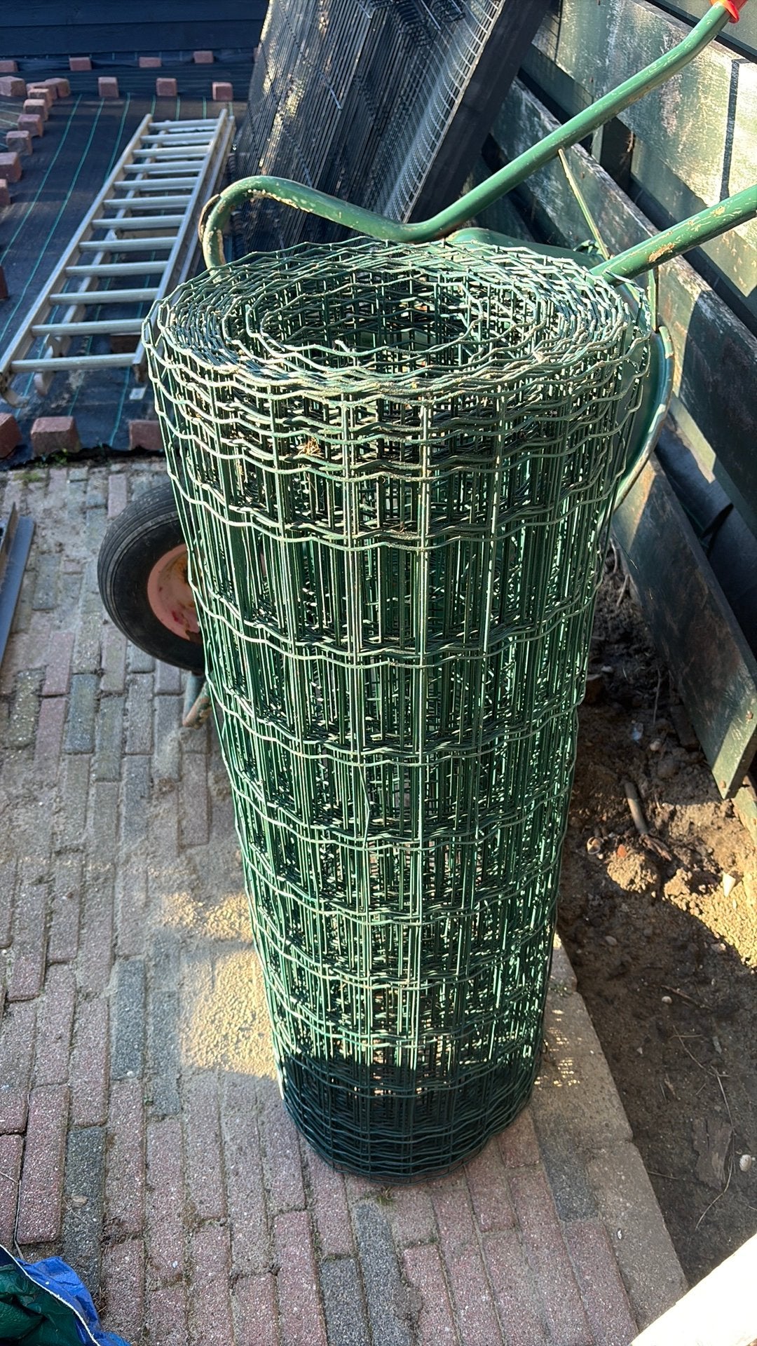 Rol gaas groen hoogte 100 cm lengte +/- 11 meter, Ophalen, Zo goed als nieuw