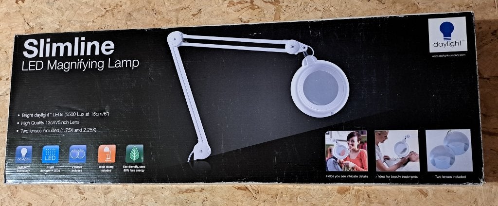 Slimline Led Magnifying lamp Professioneel vergrootglas, Ophalen of Verzenden, Zo goed als nieuw, Vergrootglas of Loep