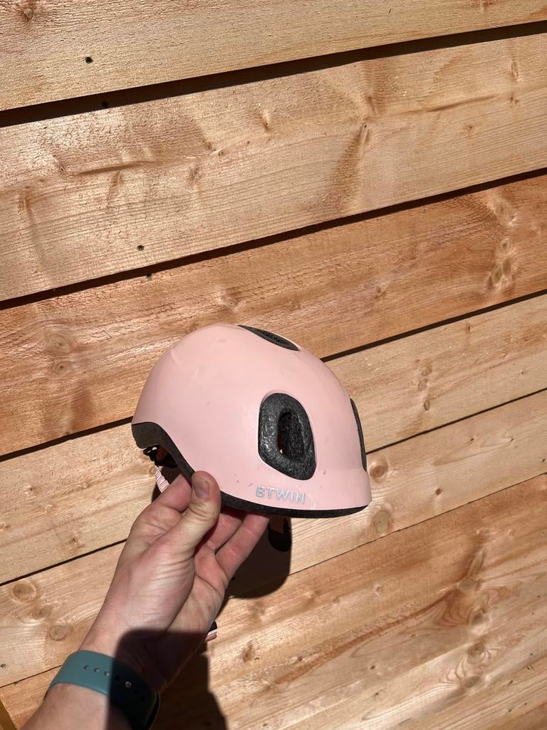 Btwin Fietshelm Roze - Kinderhelm, Ophalen of Verzenden, Gebruikt, Jongen of Meisje