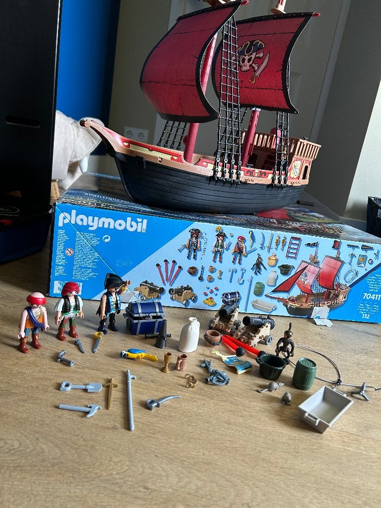 Playmobil piraten schip, Ophalen, Zo goed als nieuw, Complete set