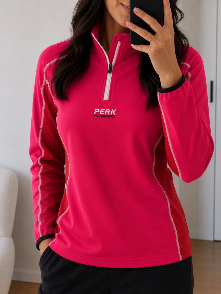 Peak Performance R&D fleece trui roze/rood maat M, Ophalen of Verzenden, Gedragen, Maat 38/40 (M), Rood