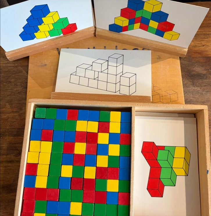 Verti-Blocs: Vintage educatief bouwspel, Ophalen of Verzenden, Gebruikt, Bouwen