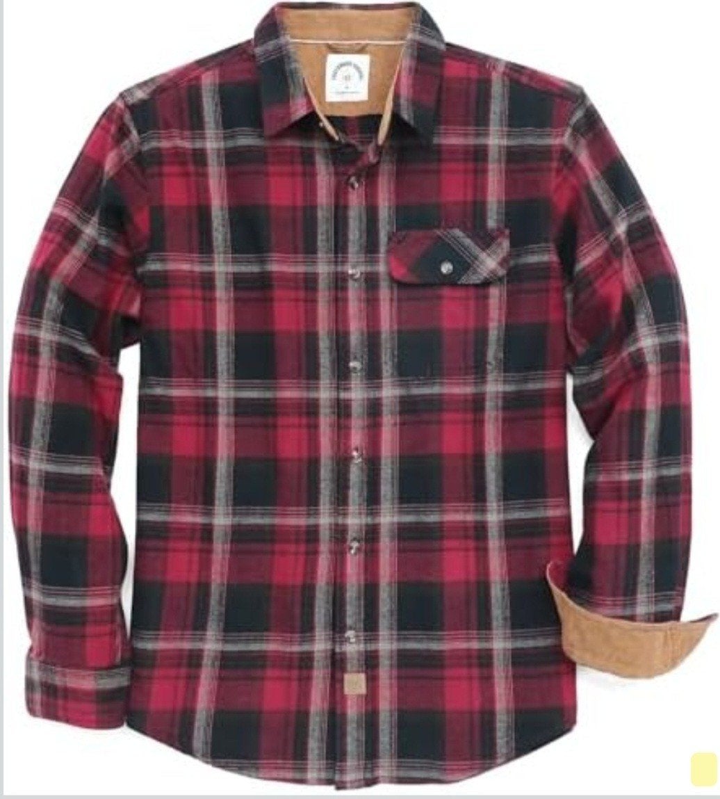 2XL Dubinik Heren Flanellen Overhemd NL Mt 58/60 rood, Dubinik, Ophalen of Verzenden, Overige halswijdtes, Gedragen