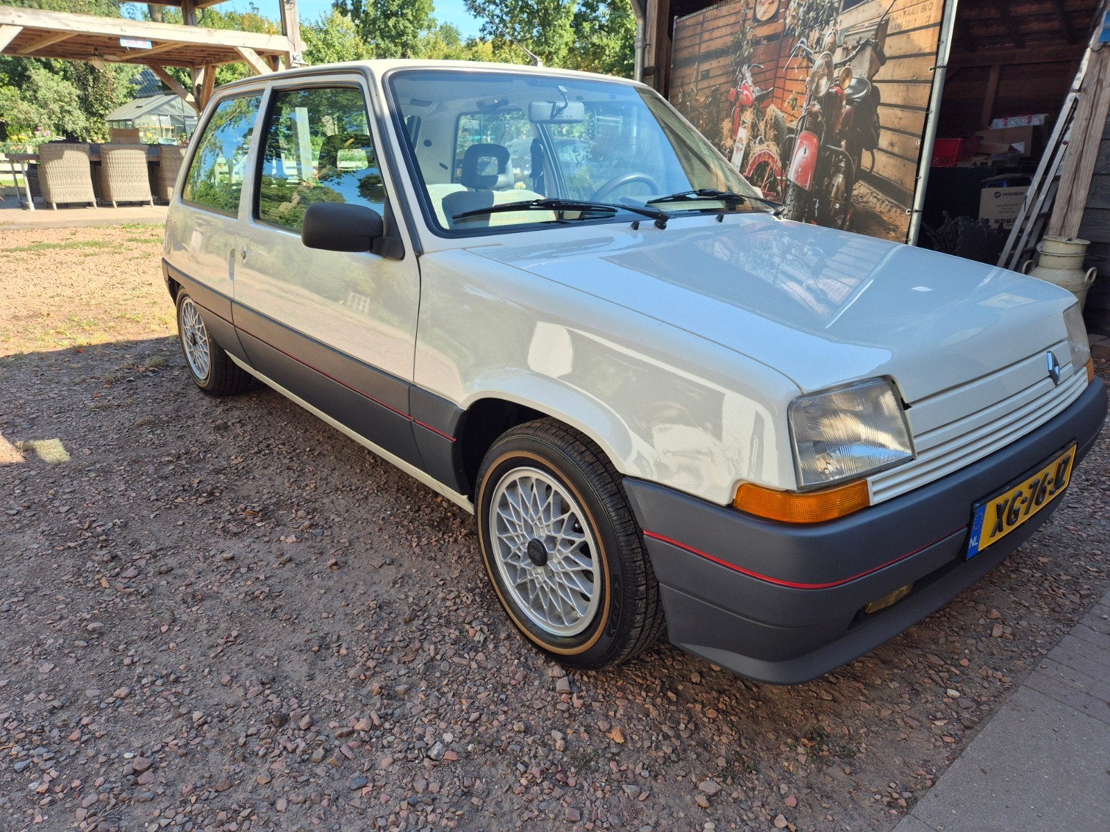 1989 Renault 5 SL in originele TOP staat, Auto's, Voorwielaandrijving, Renault, Wit, Bedrijf