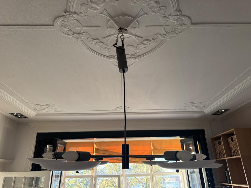 101 Copenhagen "Papillon" Pendant Lamp – Opaque/Brass, Ophalen, Gebruikt, Glas