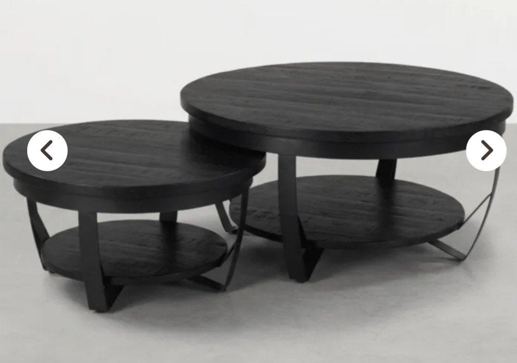 ronde mango houten salontafels, Ophalen, 50 tot 100 cm, Rond, 50 tot 100 cm
