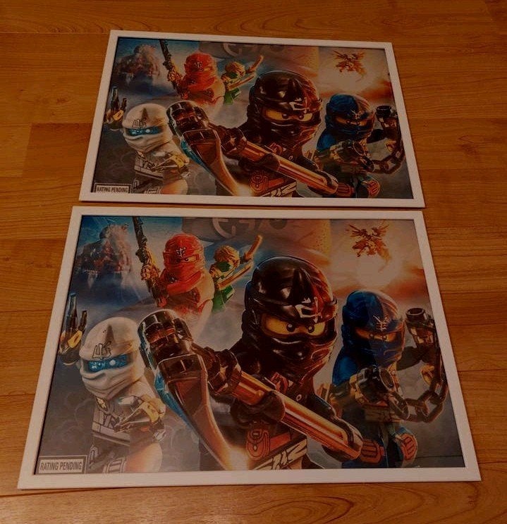 2 mooie LEGO NINJAGO posters 40 x 60 cm  (met wissellijst), Ophalen of Verzenden, Zo goed als nieuw, Wanddecoratie