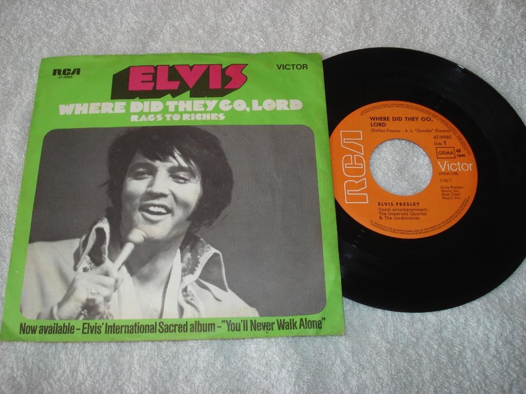 Elvis Presley   Where Did They go Lord  Dtslnd    Orgineel, Ophalen of Verzenden, Zo goed als nieuw, Pop