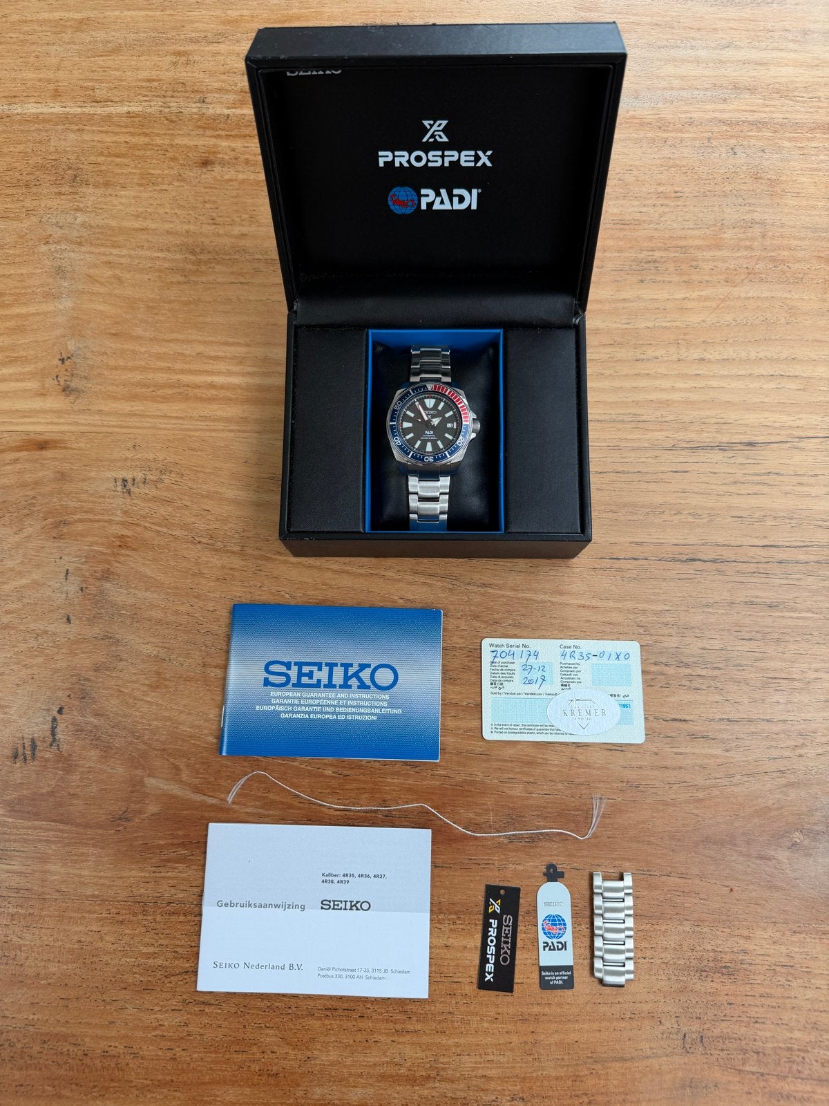 Seiko Prospex PADI duikhorloge, Seiko, Gebruikt, Staal, Polshorloge