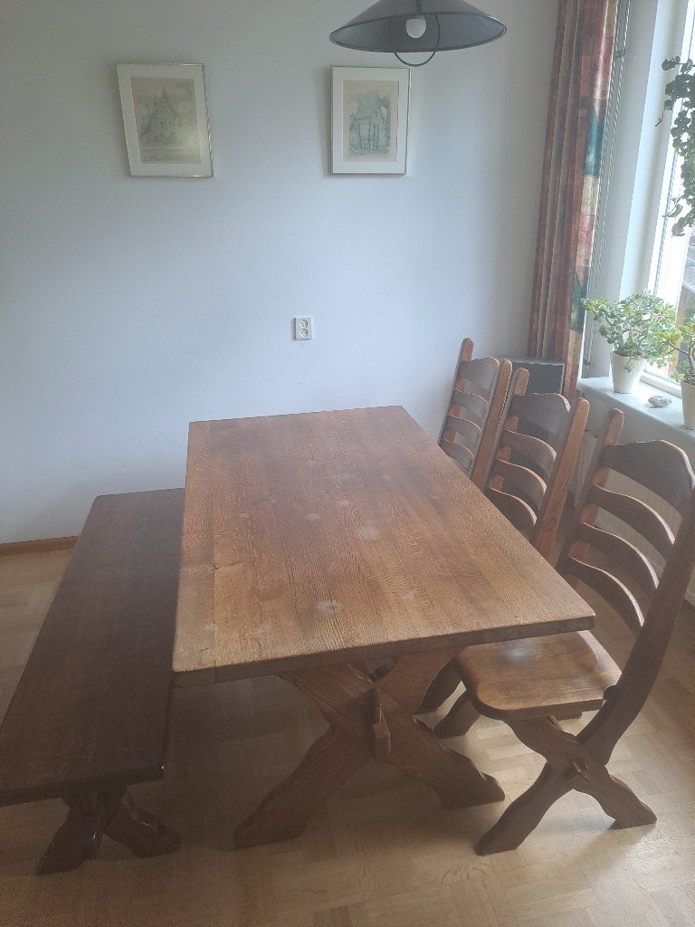 tafel, Ophalen, Gebruikt, Eikenhout, 50 tot 100 cm