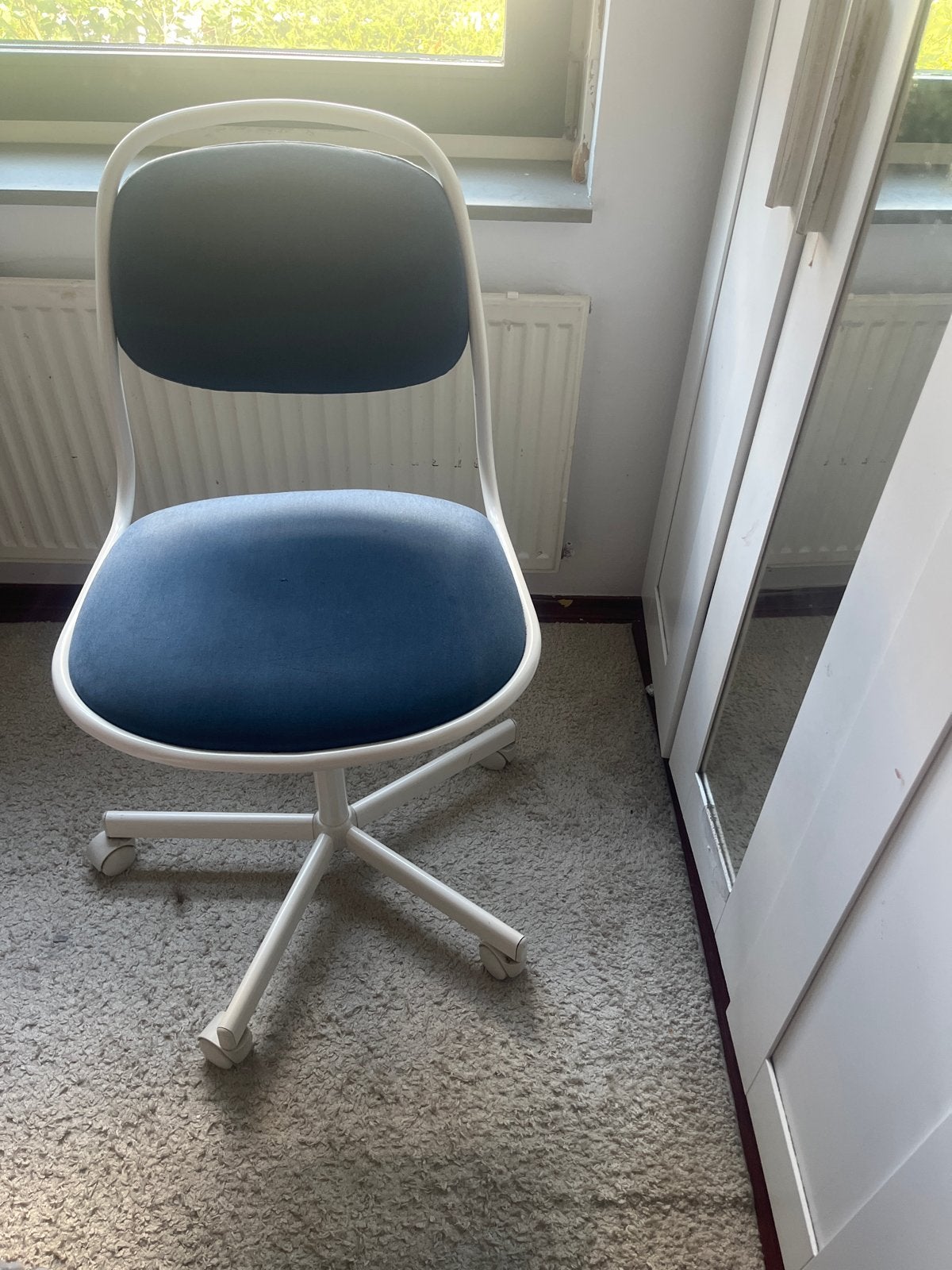IKEA ÖRFJÄLL bureaustoel - Blauw/Wit, Ophalen, Gebruikt, Blauw, Bureaustoel