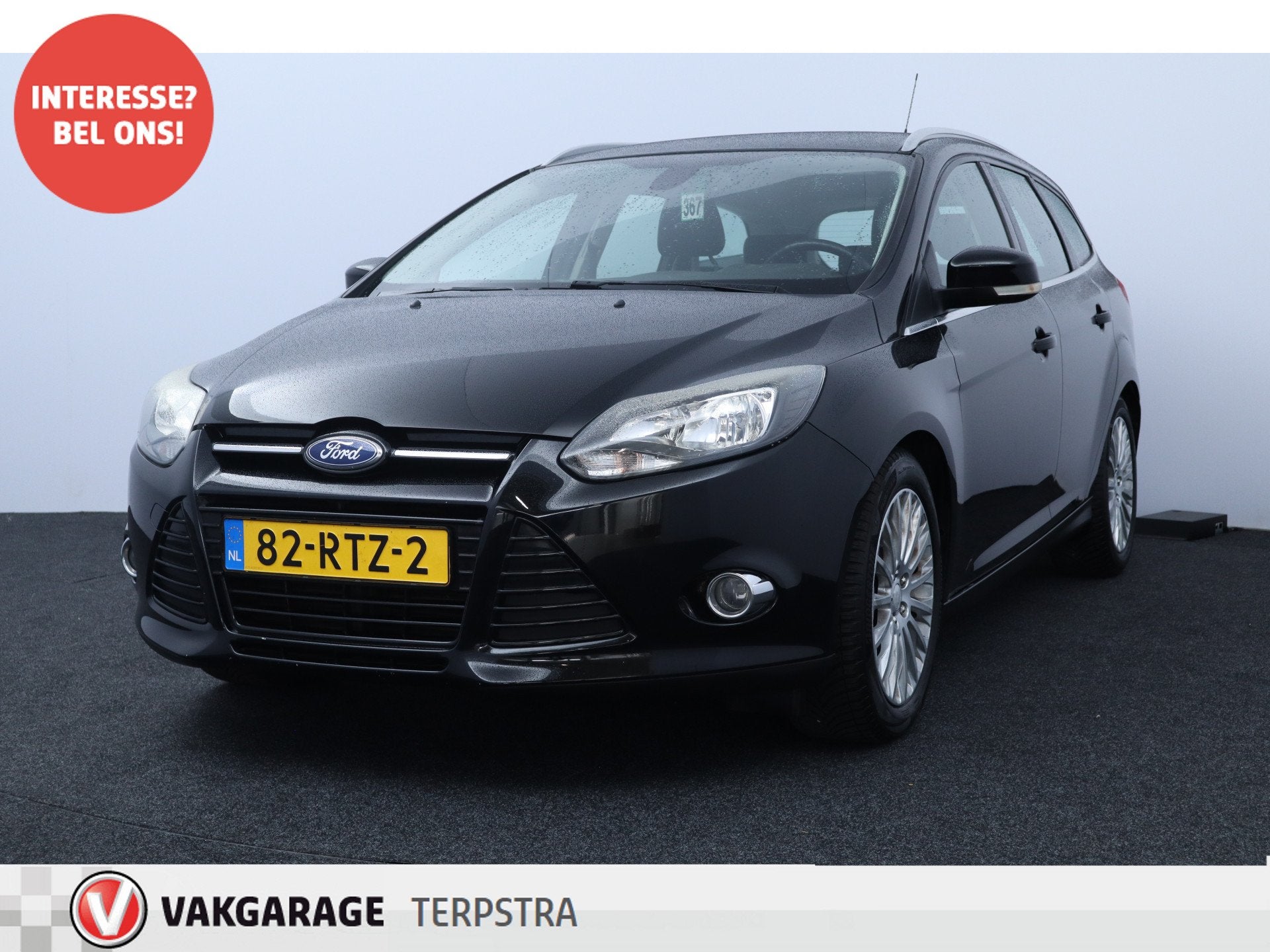 Ford FOCUS Wagon 1.6 EcoBoost Titanium/ Trekhaak/ Voorruitve, Auto's, Gebruikt, Zwart, 4 cilinders, 150 pk