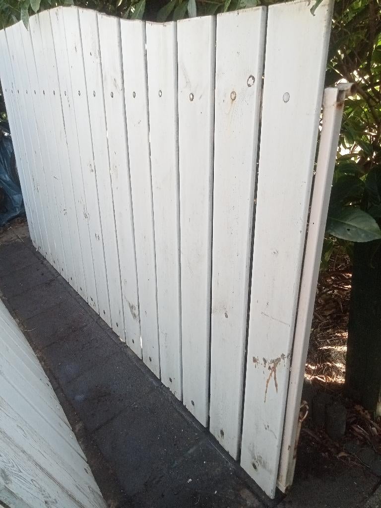 LANDELIJKE POORT HEKWERK HOUT METAAL, Tuin en Terras, Tuinhekken en Hekwerk, Ophalen, Gebruikt, Hout, Tuinhek
