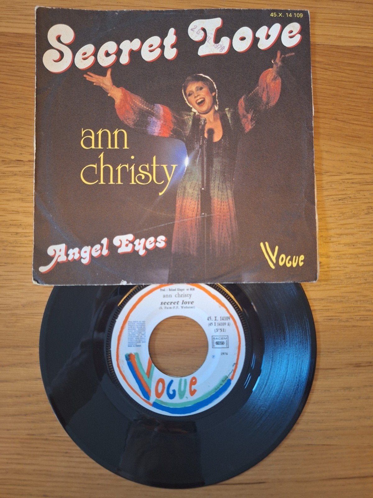 Ann Christy - Secret Love / Angel Eyes - Vinyl Single (1976), Gebruikt, 7 inch, Single, Ophalen of Verzenden