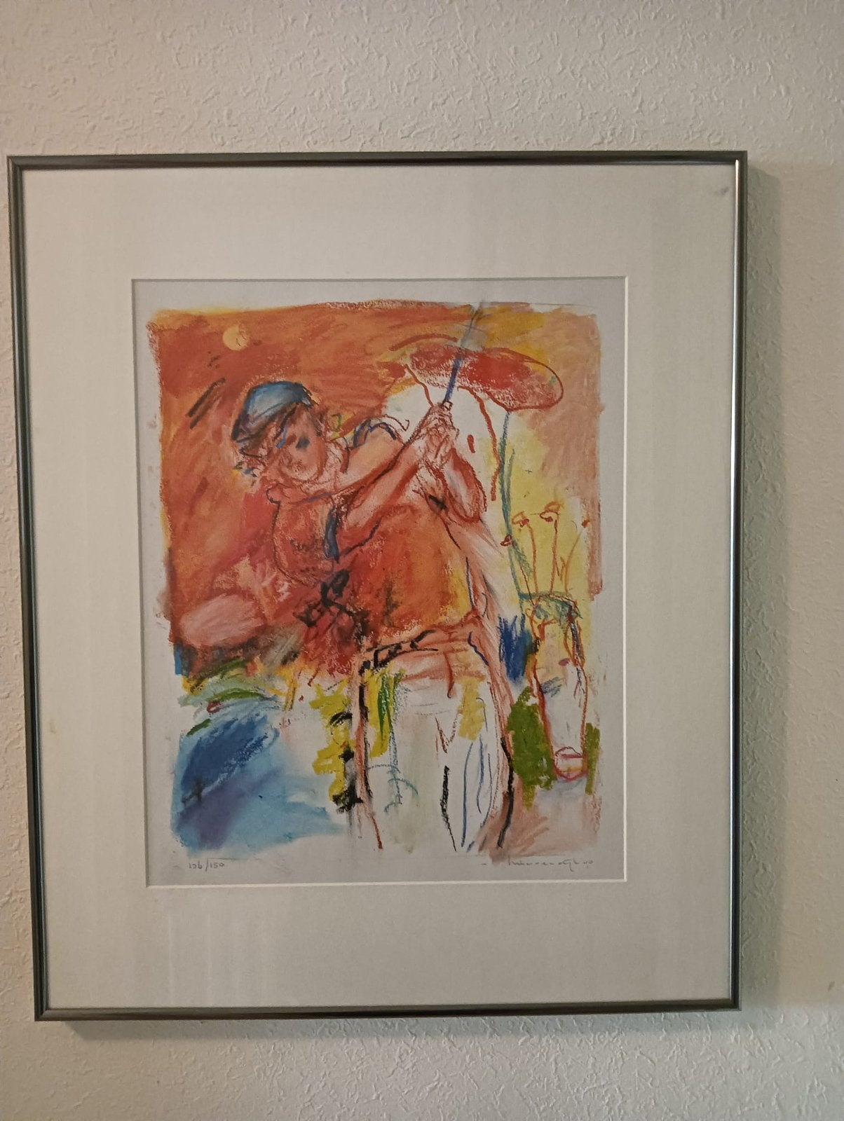 Schilderij van een golfer geschilderd door Hans Nieuwendijk, Ophalen, Print, Print/reproductie, Genummerd