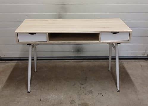 tafel met lade - Licht hout en wit buro bureau kinderburo, Ophalen, 120 cm, 48 cm, Kinderbureau