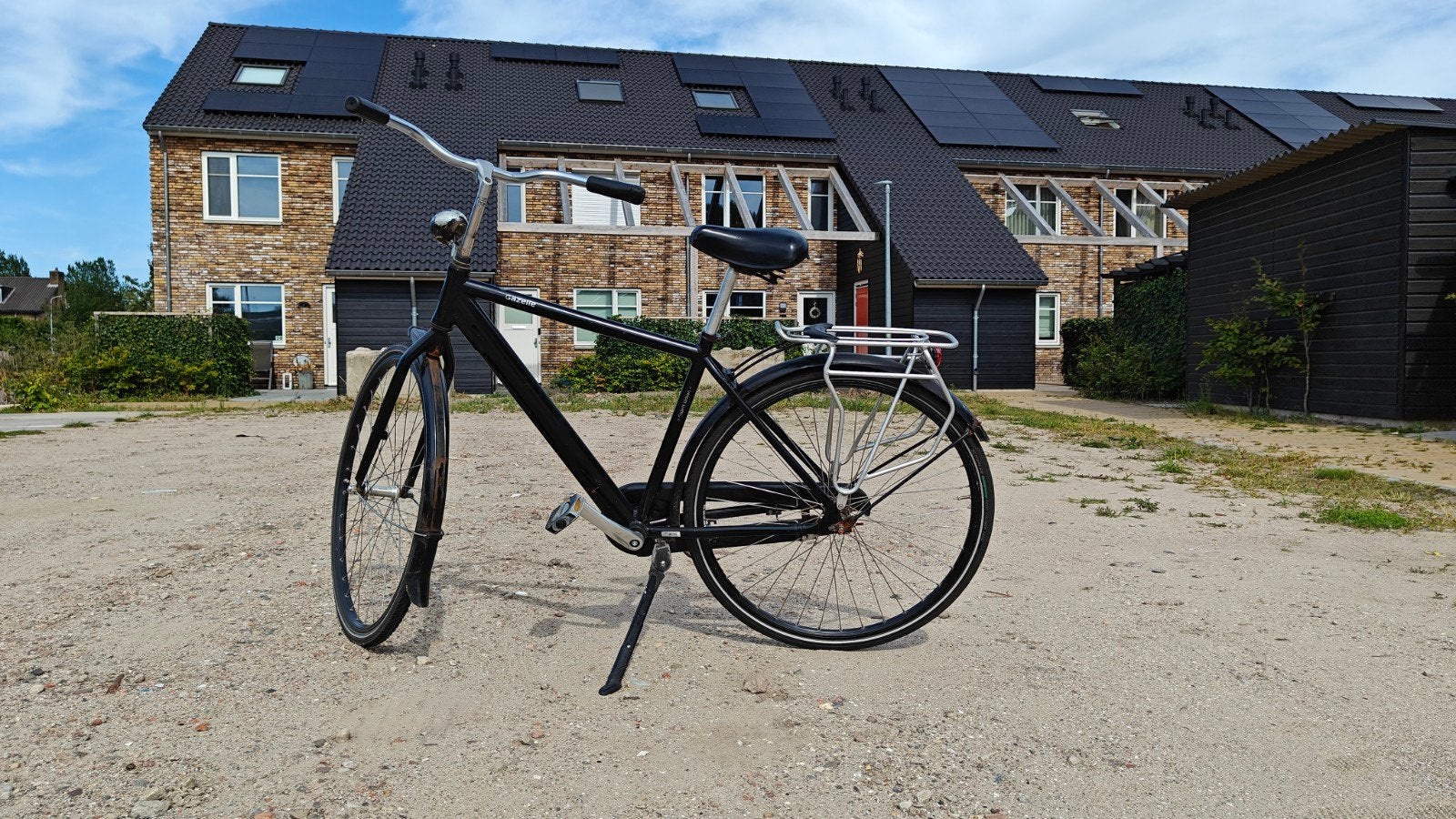 Zwarte stadsfiets, Fietsen en Brommers, Ophalen, Terugtraprem, Gebruikt, 49 tot 53 cm