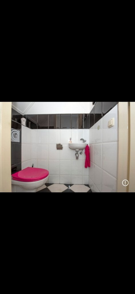 Wc pot / toilet wit met roze GRATIS!!, Ophalen, Gebruikt, Toilet