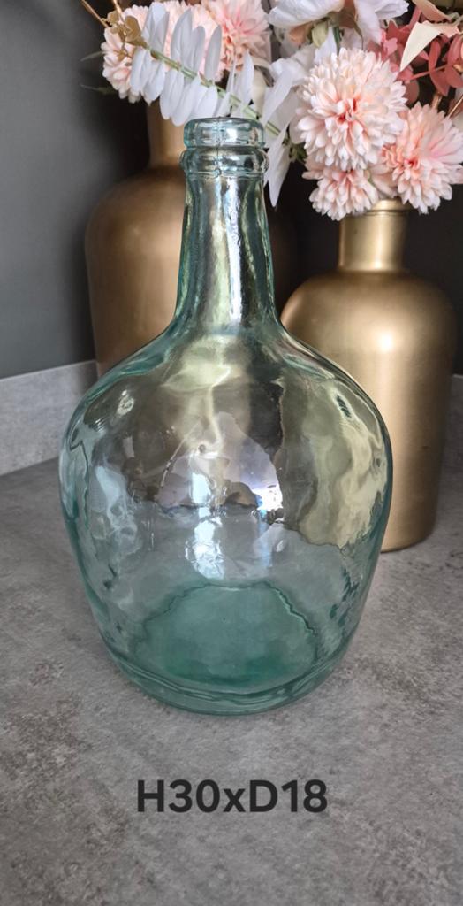 Decoratieve glazen gistfles - H30xD18, Overige kleuren, Ophalen of Verzenden, Minder dan 50 cm, Glas