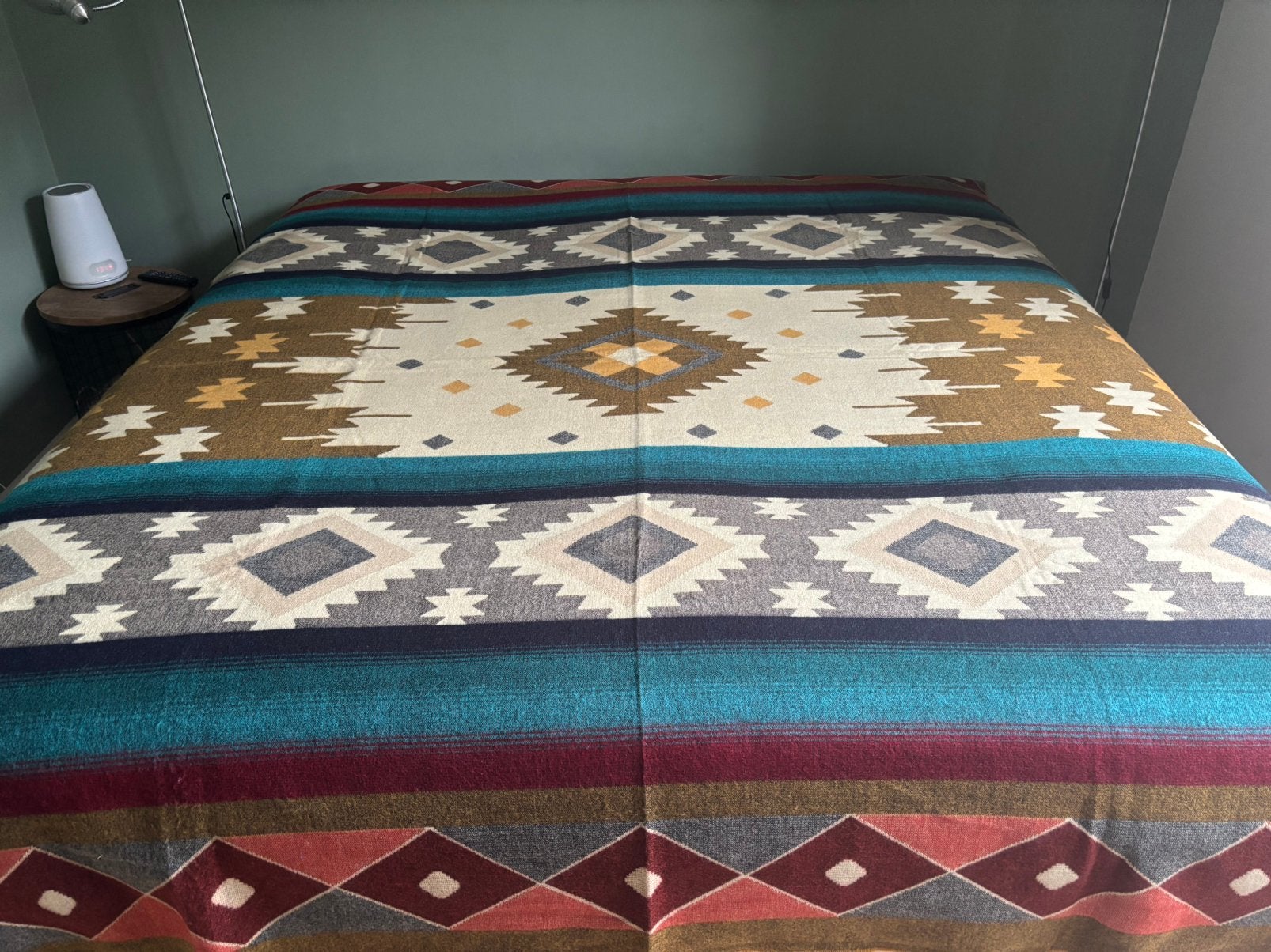 NIEUW! Alpaca wol deken sprei plaid kleed boho ruit ibiza, Ophalen of Verzenden, Nieuw