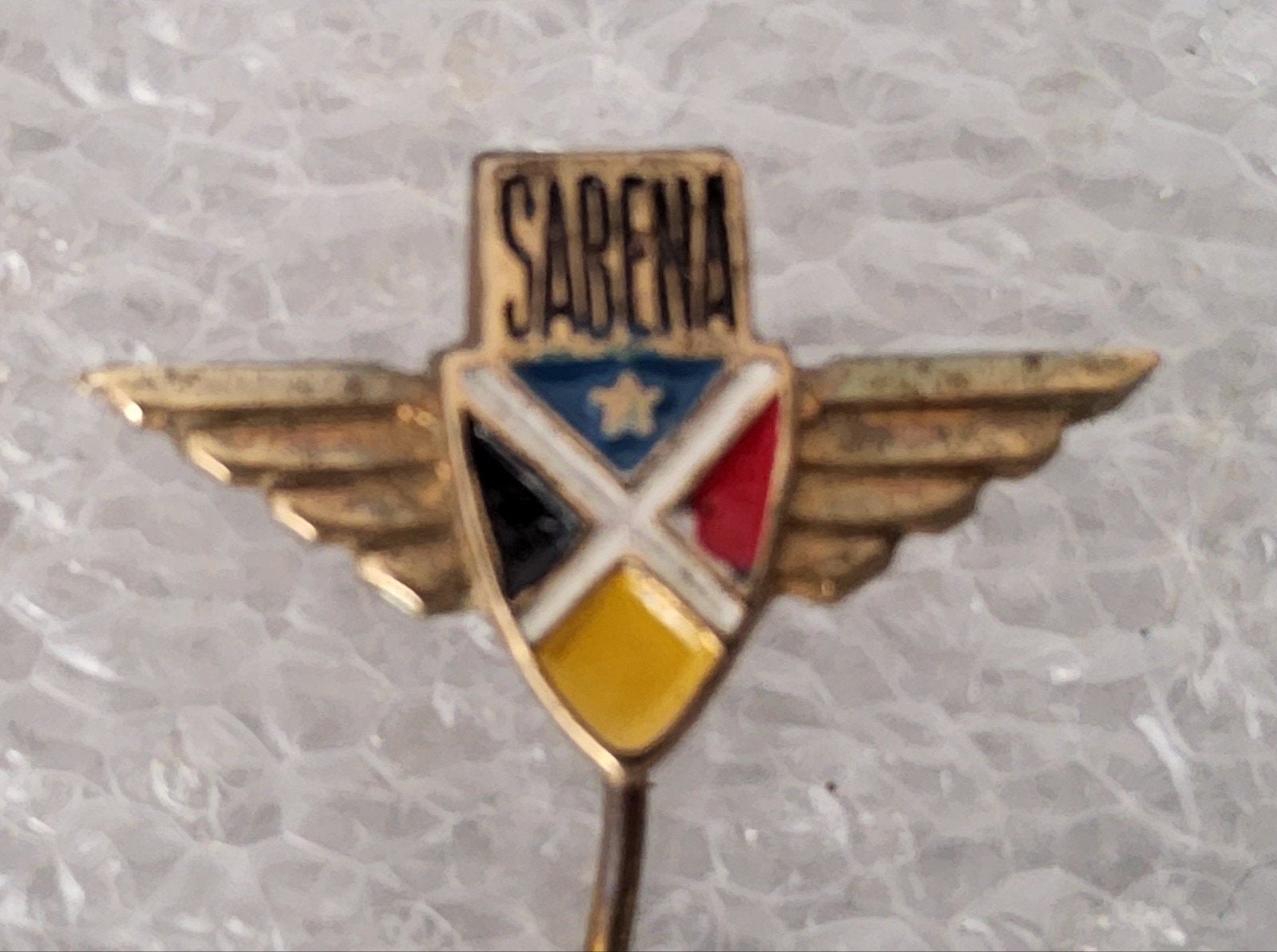 Vintage Sabena Vliegtuig Speldje, Ophalen of Verzenden, Gebruikt, Overige onderwerpen, Speldje of Pin